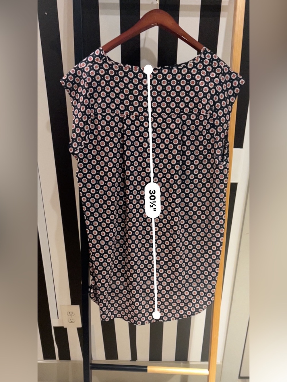 Navy Floral Circle Print Shirt